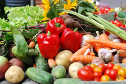 Farm fresh veggies at Valley markets